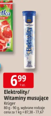 Elektrolity witaminy musujące promocja w Leclerc