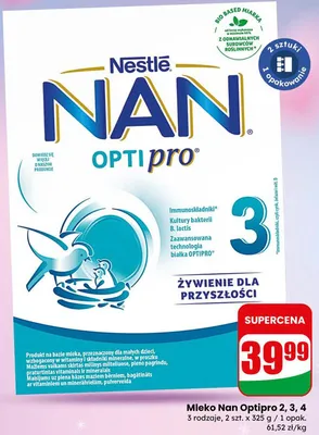 Mleko Optipro 2, 3, 4 promocja w Dino