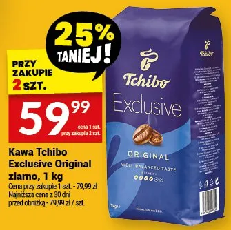 Kawa Tchibo Exclusive Original ziarna promocja w Twój Market