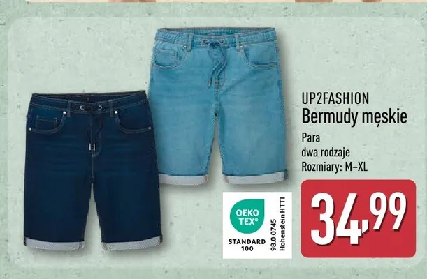 Bermudy męskie UP2FASHION promocja w Aldi