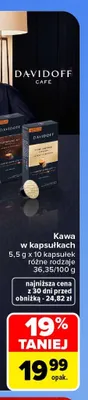 Kawa w kapsułkach Fine Aroma Davidoff promocja w Carrefour