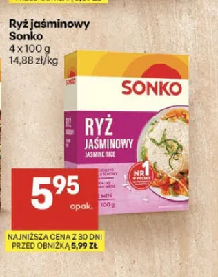 Ryż jaśminowy Sonko 4-pak promocja w Delikatesy Centrum