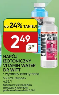Napój izotoniczny Vitamin Water Dr Witt promocja w Chata Polska