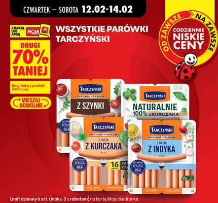 Parówki z fileta z indyka promocja w Biedronka