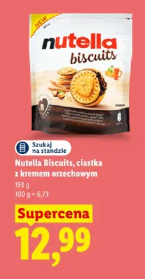 Ciastka Nutella Biscuits z kremem orzechowym promocja w Lidl