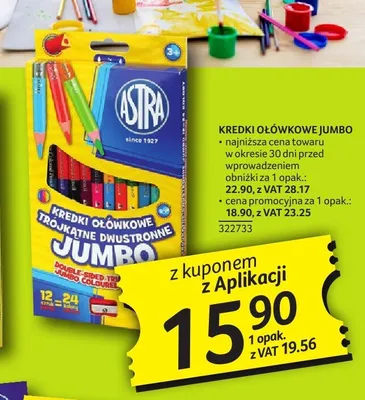 Kredki ołówkowe Jumbo Astra promocja w Selgros