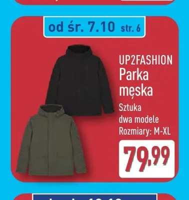 Parka męska Up2fashion promocja w Aldi