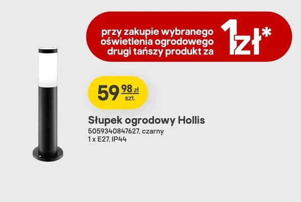 Słupek ogrodowy Hollis promocja w Castorama
