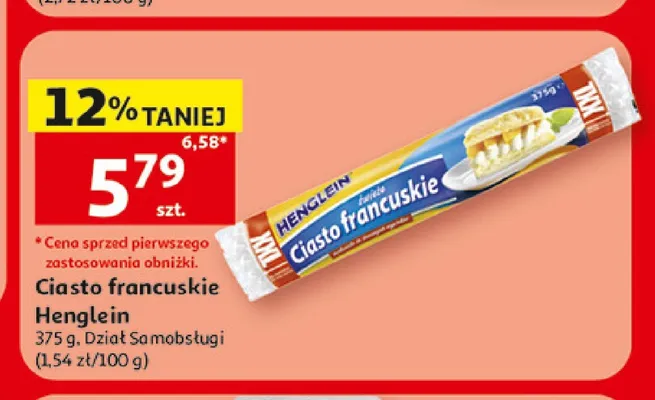 Ciasto francuskie Henglein promocja w Auchan