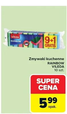 Zmywaki kuchenne Rainbow 10 szt. promocja w Carrefour