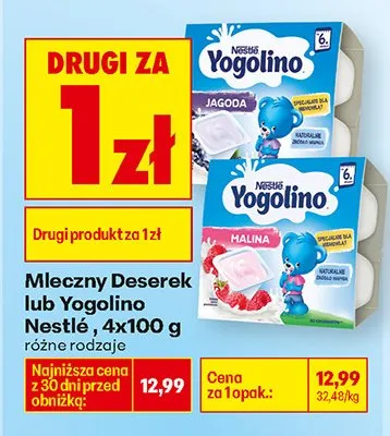 Deserek mleczny, różne rodzaje DRUGI ZA 1 ZŁ promocja w Biedronka