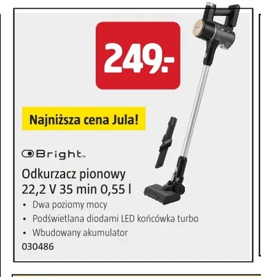 Odkurzacz pionowy Bright promocja w Jula