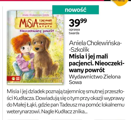 Książka Misia i jej mali pacjenci Nieoczekiwany powrót promocja w Empik