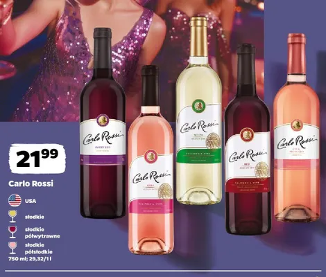 Wino różowe Carlo Rossi Rosé promocja w Netto