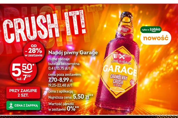 Napój piwny Garage promocja w Żabka