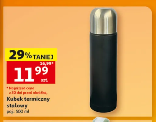 Kubek termiczny stalowy 500 ml promocja w Auchan