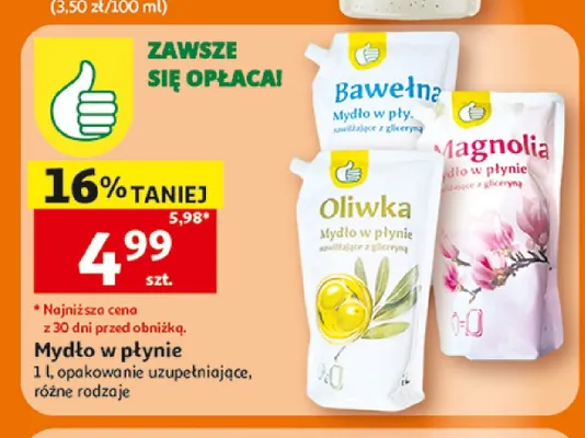 Mydło w płynie Bawełna opakowanie uzupełniające promocja w Auchan
