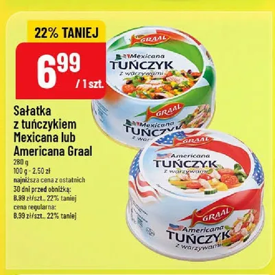 Sałatka z tuńczykiem Mexicana Graal promocja w POLOmarket