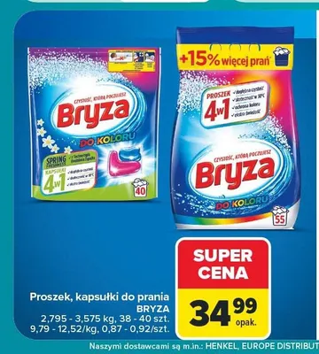 Proszek do prania Bryza promocja w Carrefour