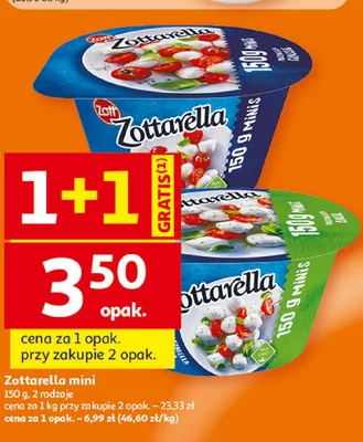 Zottarella mini Zott Classic promocja w Auchan