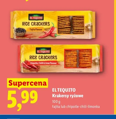Krakersy ryżowe El Tequito fajita promocja w Lidl