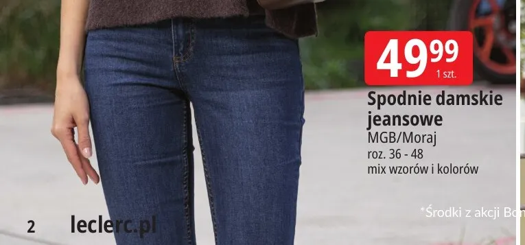 Spodnie damskie jeansowe MGB/Moraj promocja w Leclerc