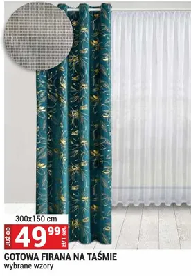 Gotowa firana na taśmie 300x150cm promocja w Merkury Market