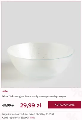 Misa dekoracyjna Zoe z motywem geometrycznym home&you promocja w home&you