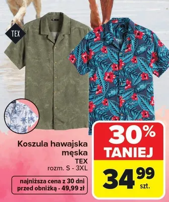 Koszula hawajska męska TEX promocja w Carrefour