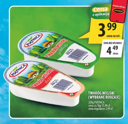 Twaróg wiejski tłusty Piątnica promocja w Arhelan
