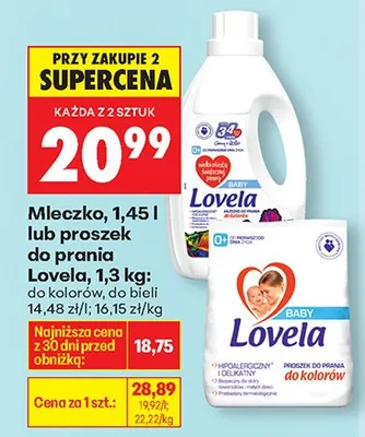 Mleczko do prania 1,45l promocja w Biedronka