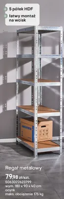 Regał metalowy ocynk promocja w Castorama