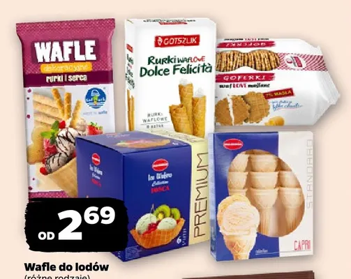 Wafle do lodów promocja w Netto