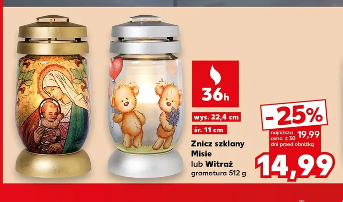 Znicz szklany 450-d promocja w Kaufland