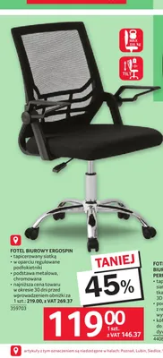 Fotel biurowy Ergospin promocja w Selgros