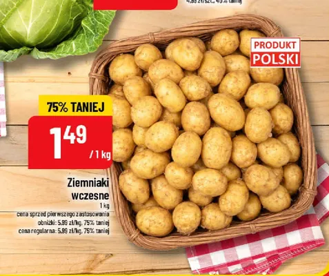 Ziemniaki wczesne promocja w POLOmarket