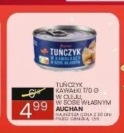 Tuńczyk kawałki w sosie własnym Auchan promocja w Wafelek