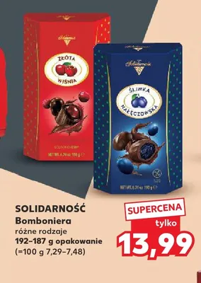 Bomboniera Śliwka Nałęczowska Solidarność promocja w Kaufland