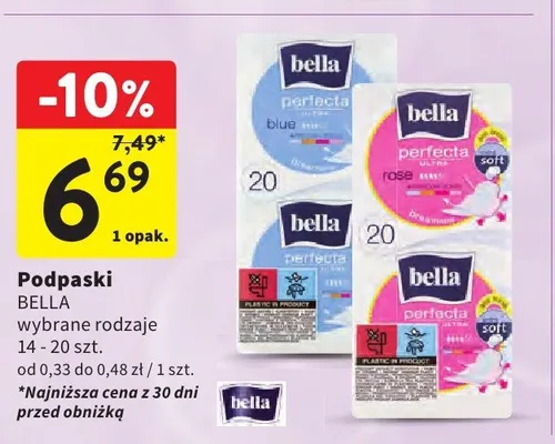 Podpaski Bella Perfecta Ultra Rose 14-20 szt. promocja w Intermarche