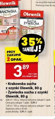 Krakowska sucha z szynki Olewnik promocja w Twój Market