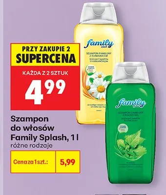 Szampon do włosów Family Splash promocja w Biedronka