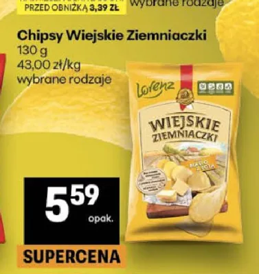 Chipsy Wiejskie Ziemniaczki masło z solą promocja w Delikatesy Centrum