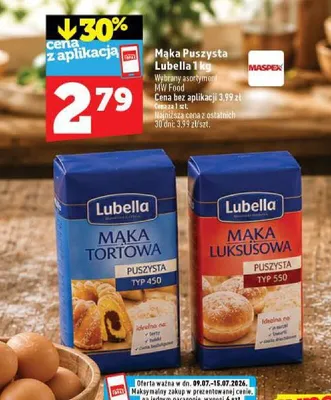 Mąka Luksusowa Puszysta Lubella Typ 550 promocja w TOPAZ