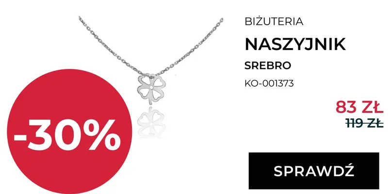Naszyjnik srebrny Briju promocja w Briju