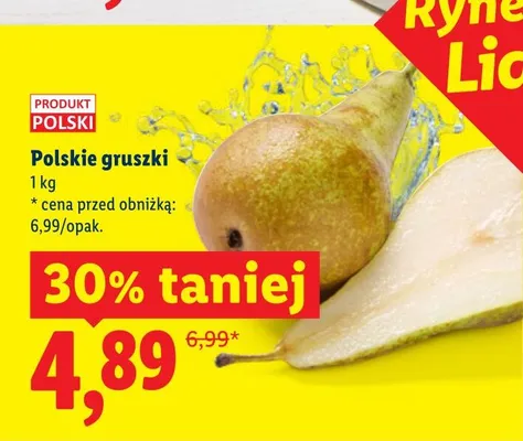 Gruszki polskie luzem promocja w Lidl