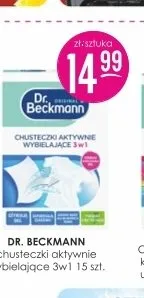 Chusteczki aktywnie wybielające 3w1 Dr. Beckmann promocja w Drogerie Jasmin