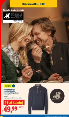 Sweter męski typu troyer promocja w Lidl