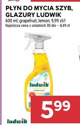 Płyn do mycia szyb, glazury Ludwik promocja w Stokrotka