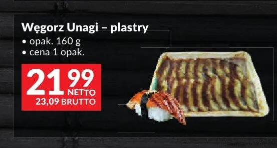 Węgorz Unagi – plastry Seacon Sushi promocja w Makro