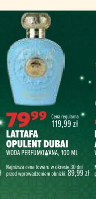 Woda perfumowana Opulent Dubai Lattafa promocja w Drogerie Natura